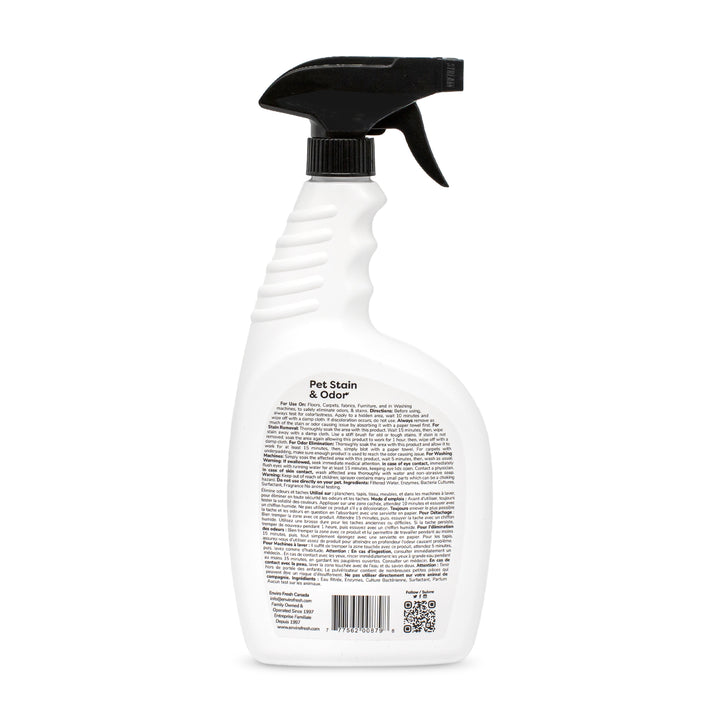 EnviroFresh Pet Stain & Odor Remover 950ml, Linen Fresh - 8 Bottles Per Case