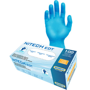RONCO NITECH EDT® Nitech Examination Gloves (5 mil); 100/box, 10 boxes per Case