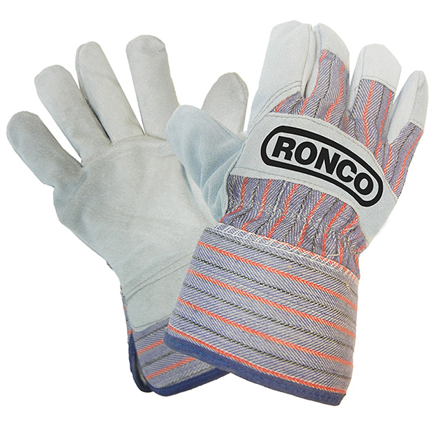 RONCO Split Leather Fitter Lined; 60 Pairs Per Case (Case of 10 Bags x 6 Pairs Per Bag)