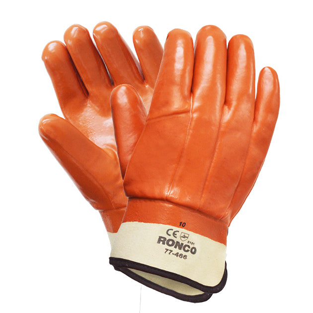 RONCO INTEGRA™ Single Dipped PVC Glove Jersey Insulated; 72 Pairs Per Case (Case of 6 Bags x 12 Pairs Per Bag)
