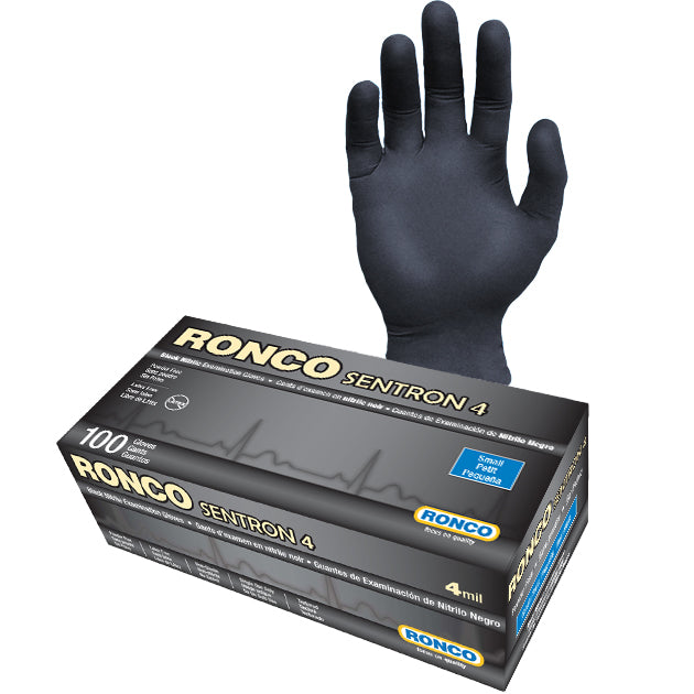 RONCO SENTRON™ 4 Nitrile Examination Glove (4 mil); 100/box 10 boxes per Case