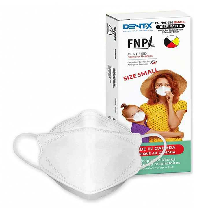 N95 Kid Black & White FN-N95-510 Small Respirator Mask Made in Canada by Dent-X