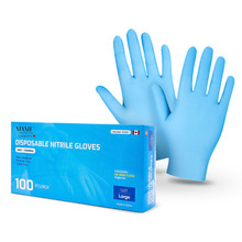 Load image into Gallery viewer, Premium Nixxie Protection™ Blue Disposable Gloves; 100/box, 10 boxes per Case. Sold by Cases only
