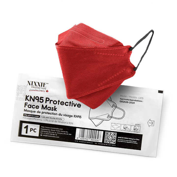 Nixxie Protection™ Red leaf- shaped KN95 Mask 200 Pcs per Case