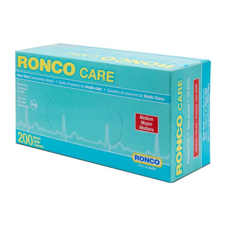 RONCO CARE™ Vinyl Examination Glove (3 mil); 200/box