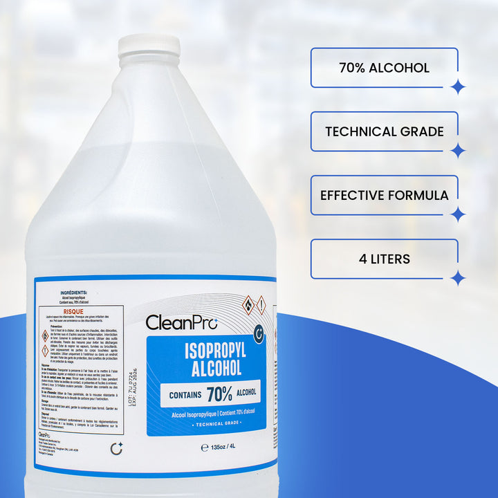 CleanPro 70% Isopropyl Alcohol 4L (4L x 4 Pack)