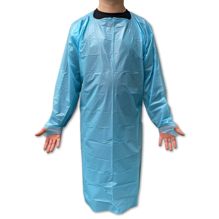 Virgin CPE Gown, 79"*45". Individual packed. 50 units/case