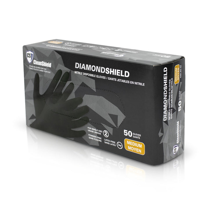 CleanShield DIAMONDSHIELD Nitrile Examination Gloves. 8MIL - Case of 500 Gloves