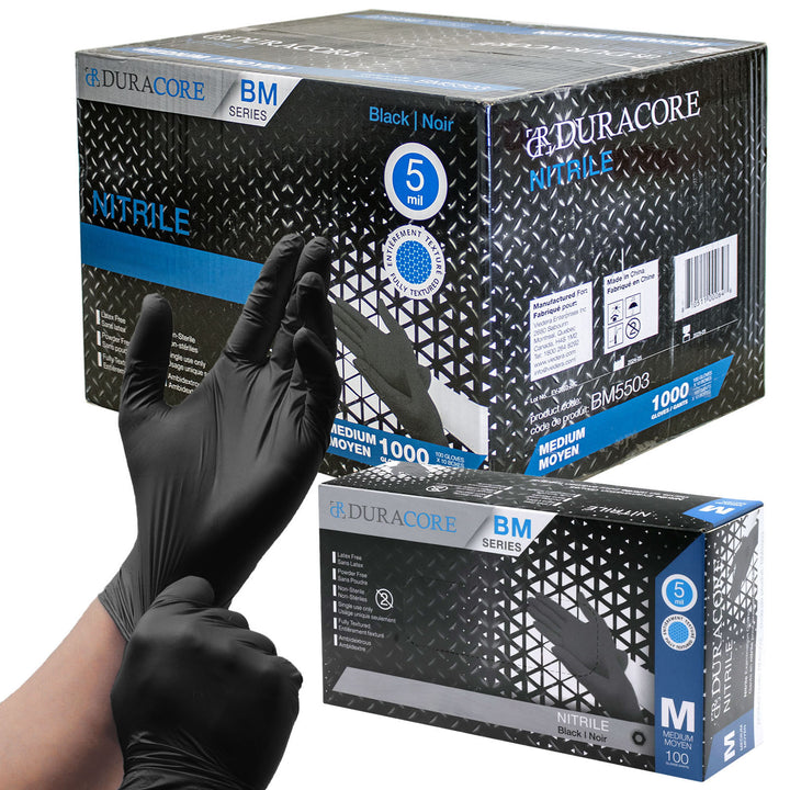Duracore BM Series Nitrile Gloves - 5 Mil, 1000 Gloves Per Case