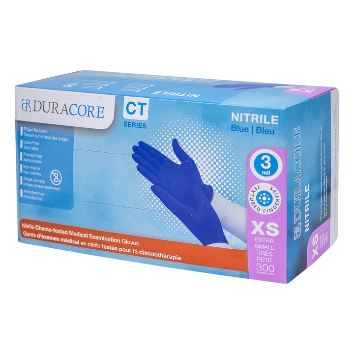 Duracore C Series Nitrile Gloves - Blue, 3000 Gloves Per Case