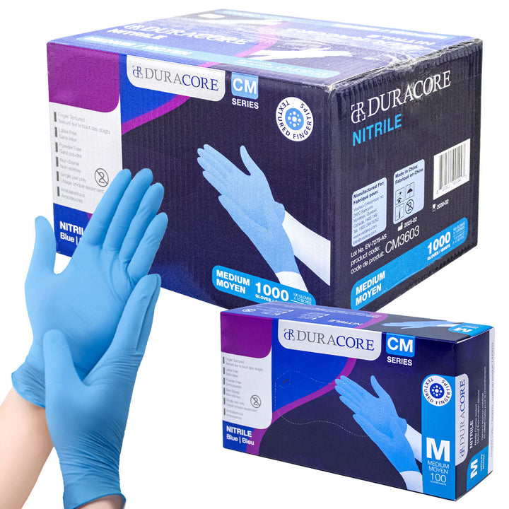 Duracore CM Series Nitrile Gloves - Blue, 3.2 Mil