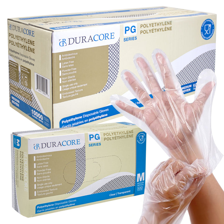 Duracore Polyethylene Gloves - 10,000 Gloves Per Case