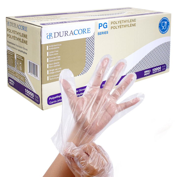 Duracore Polyethylene Gloves - 10,000 Gloves Per Case