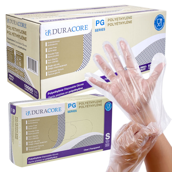 Duracore Polyethylene Gloves - 10,000 Gloves Per Case