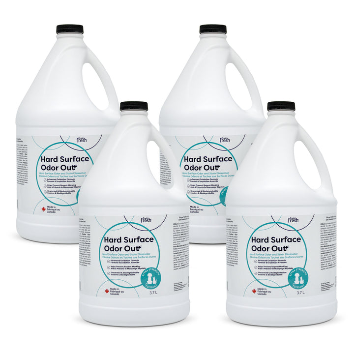 EnviroFresh Hard Surface Odor Out 3.7L Case Pack - Pet Friendly Smell Eliminator (4L x 4 Pack)