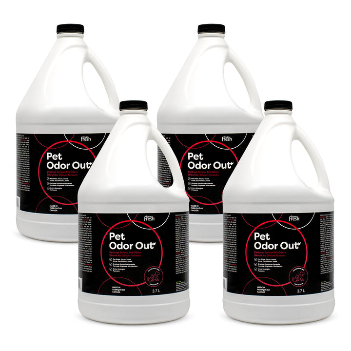 EnviroFresh Pet Odor Out 3.7L Case Pack - Pet Friendly Smell Eliminator (4L x 4 Pack)