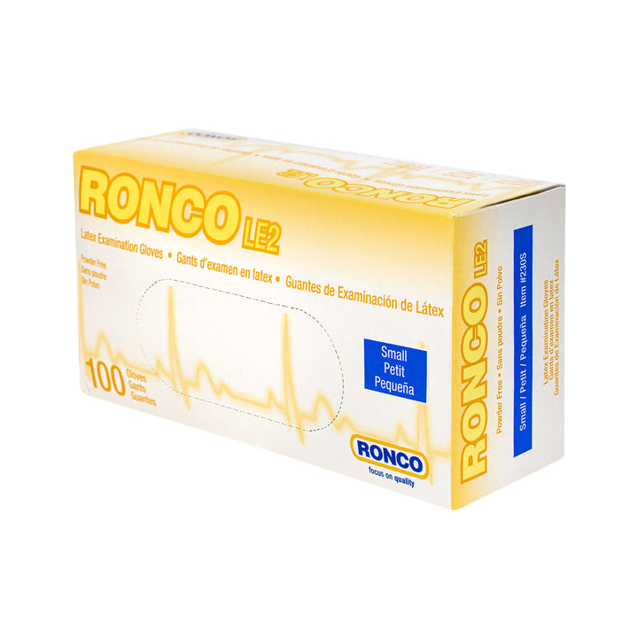 RONCO LE2 Latex Examination Glove (4 mil); 100/box