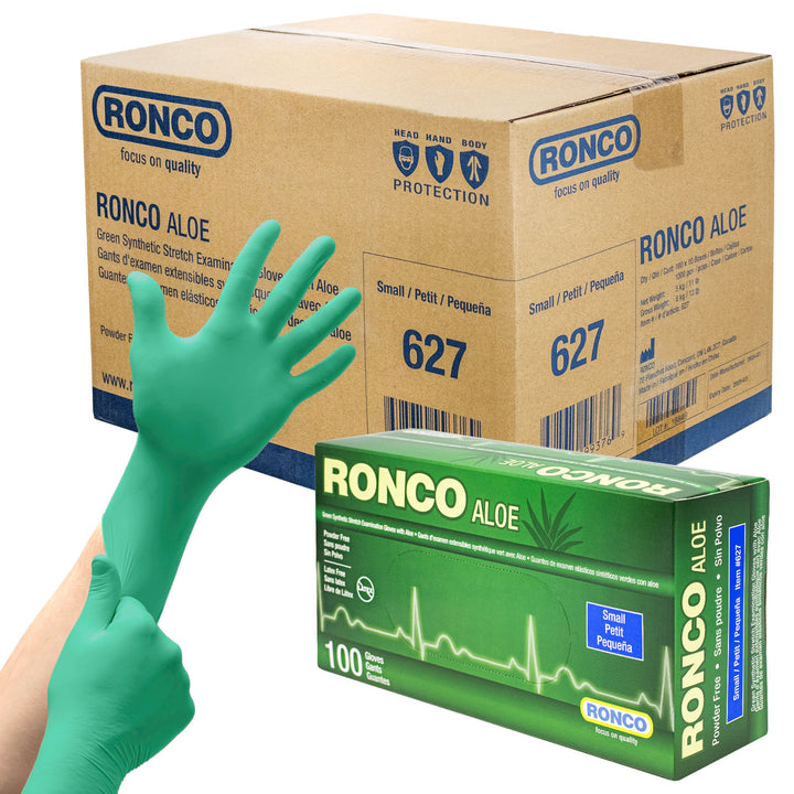 RONCO ALOE Synthetic Stretch Disposable Glove (5 mil); 100/box