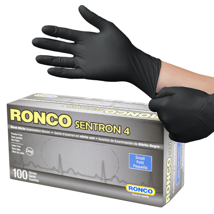 RONCO SENTRON™ 4 Nitrile Examination Glove (4 mil); 100/box 10 boxes per Case