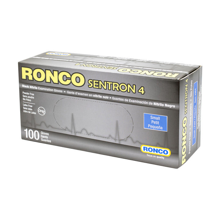 RONCO SENTRON™ 4 Nitrile Examination Glove (4 mil); 100/box 10 boxes per Case