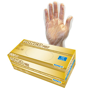 RONCO POLY Polyethylene Disposable Glove; 500/box