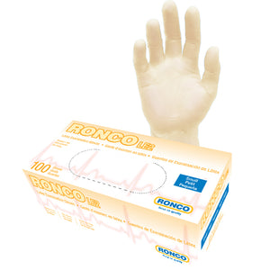 RONCO LE2 Latex Examination Glove (4 mil); 100/box