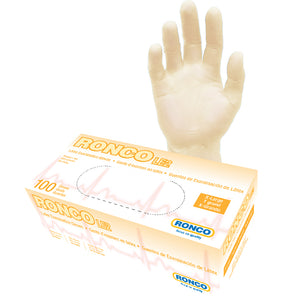 RONCO LE2 Latex Examination Glove (4 mil); 100/box