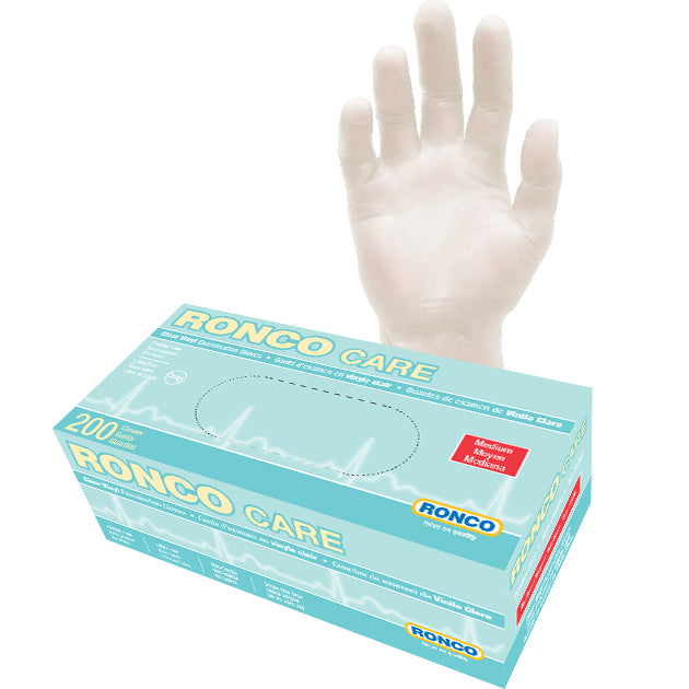 RONCO CARE™ Vinyl Examination Glove (3 mil); 200/box