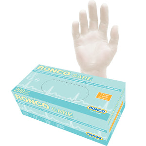 RONCO CARE™ Vinyl Examination Glove (3 mil); 200/box