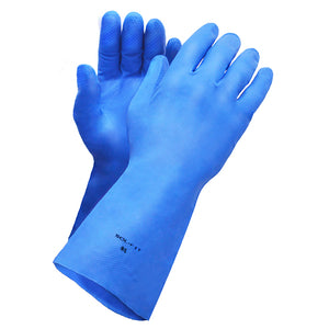 RONCO SOL-FIT™ Nitrile Reusable Glove (11 mil); Blue 12inch; 144 Pairs Per Case (Case of 12 Bags x 12 Pairs Per Bag)