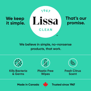 Lissa Disinfecting Wipes; 40 WIPE CANNISTER