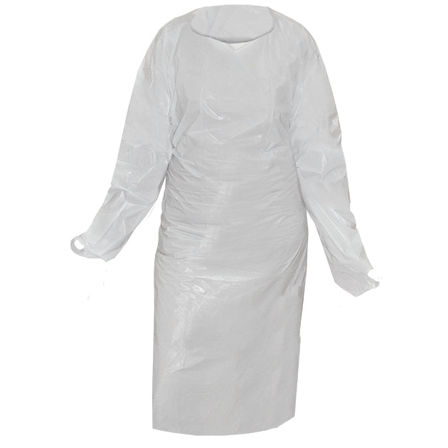 RONCO Gown Cast Polyethylene With Thumb Loops, 50/bag