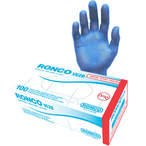 RONCO VE2B Vinyl Examination Glove (4 mil); 100/box