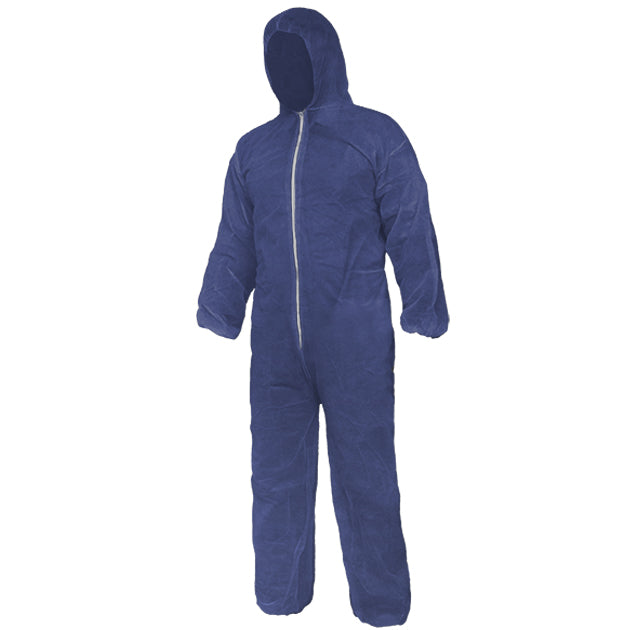 RONCO Polypropylene Coverall With Hood, Elastic Wrist & Ankle, Zipper Closure, 1/bag