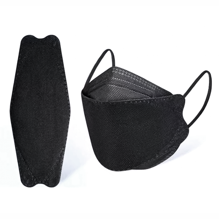 BLACK KN95 (KF94) 4 ply face masks