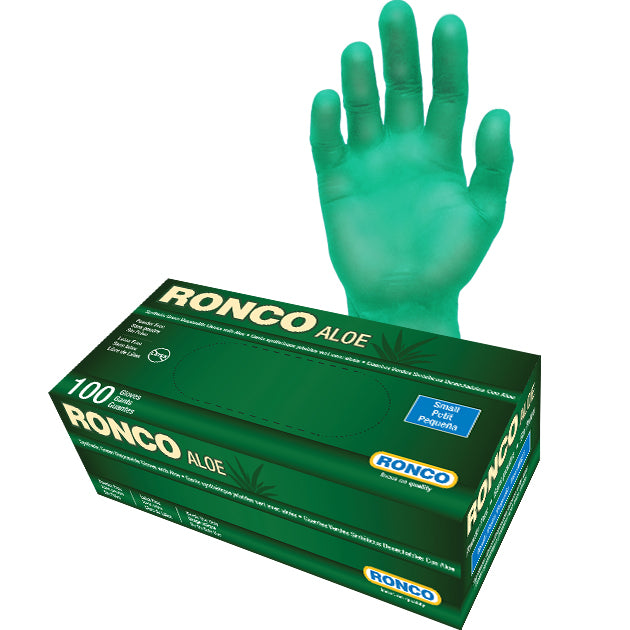 RONCO ALOE Synthetic Stretch Disposable Glove (5 mil); 100/box