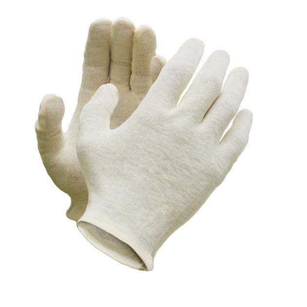 RONCO Cotton Inspection Glove Hemmed; 24 pairs/bag