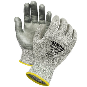 RONCO PrimaCut™ 69-380 PU Palm Coated HPPE Glove Cut Level: CE 3 / ANSI 2 (Previously known as Defensor); 48 Pairs Per Case (Case of 8 Bags x 6 Pairs Per Bag)