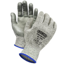 Load image into Gallery viewer, RONCO PrimaCut™ 69-380 PU Palm Coated HPPE Glove Cut Level: CE 3 / ANSI 2 (Previously known as Defensor); 6 pairs/bag
