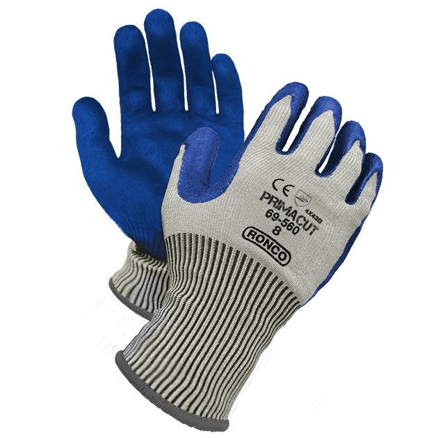 RONCO PrimaCut™ 69-560 Nitrile Palm Coated HPPE Glove Cut Level: CE 5 / ANSI 4 (Previously known as Defensor); 48 Pairs Per Case (Case of 8 Bags x 6 Pairs Per Bag)