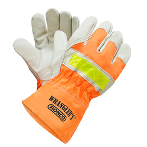 RONCO Winter Hi-Viz Grain Leather Fitter; 6 pairs/bag