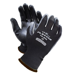 RONCO FLEXSOR™ 76-600 Foam Nitrile Palm Coated Nylon Glove; 12 pairs/bag