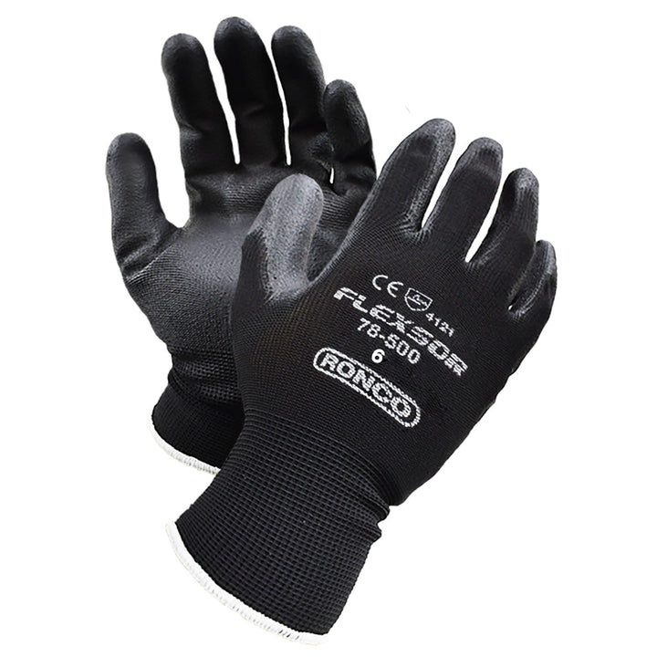 RONCO FLEXSOR™ 78-500 PU Palm Coated Nylon Glove; 12 pairs/bag