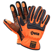 Load image into Gallery viewer, RONCO SELA 92-350 Impact Resistant Gloves Hi-Viz Orange, Cold 6 pairs/bag
