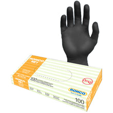 Load image into Gallery viewer, RONCO NE1, Black Nitrile Examination Glove (2 mil); 100/box
