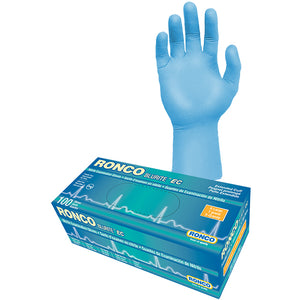 RONCO BLURITE™ EC Nitrile Examination Glove (4 mil), 12 inches Extended Cuff; 100/box