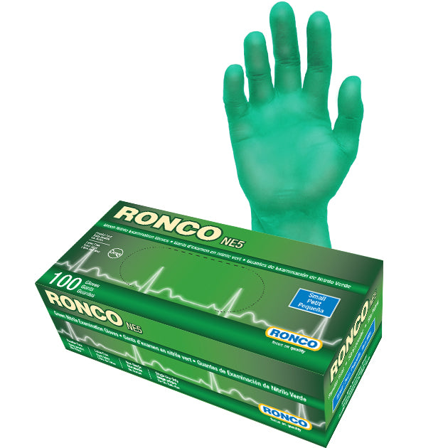 RONCO NE5 Nitrile Examination Glove (5 mil); 100/box