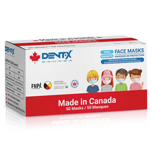 Load image into Gallery viewer, 3-Ply Kids Mask ASTM Level III, by Dent-X; disposable 50/Box Made in Canada
