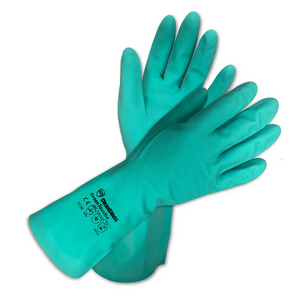 Green-Touch+ Nitrile Resuable Flock Lined Gloves. 15mil 12pairs/bag
