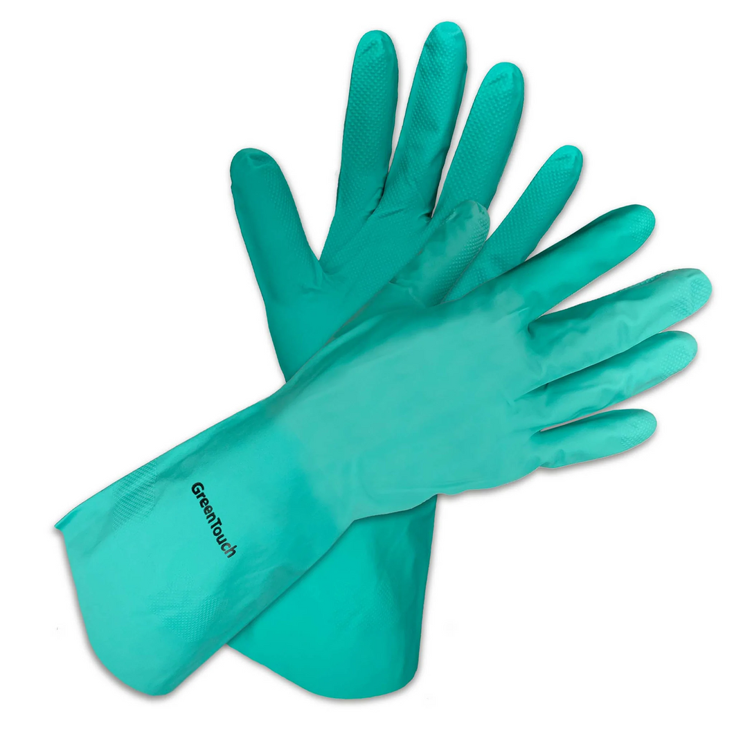 Green-Touch Nitrile Reusable Gloves  11mil 12 pairs/bag